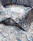 Eton Allover Paisley Pattern Fine Twill Lightweight Cotton Overhemd Blauw-Beige