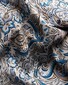 Eton Allover Paisley Pattern Fine Twill Lightweight Cotton Overhemd Blauw-Beige