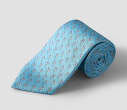 Eton Allover Palm Tree Pattern Das Licht Blauw