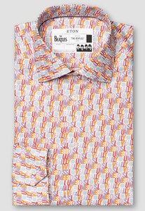 Eton Allover Signature All You Need Is Love Pattern Shirt Multicolor
