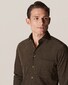 Eton Baby Corduroy Horn Effect Buttons Overhemd Donker Groen