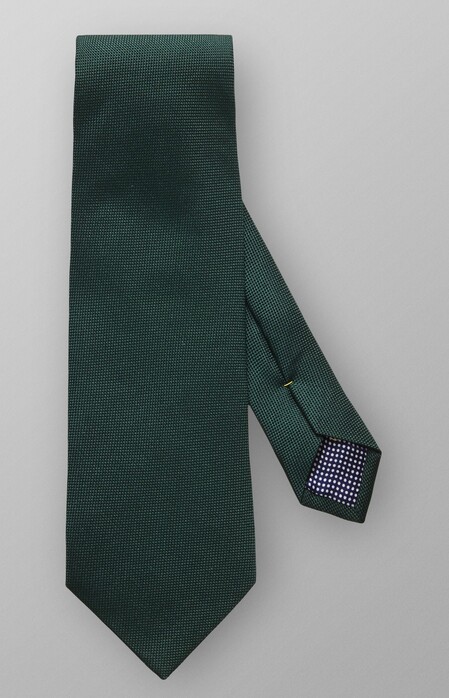 Eton Basket Weave Tie Dark Green Melange