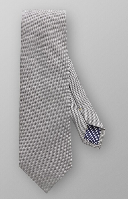 Eton Basket Weave Tie Mid Grey