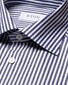 Eton Bengal Stripe Dobby Fabric Cutaway Collar Overhemd Navy