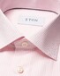 Eton Bengal Stripe Fine Twill Cotton Overhemd Roze