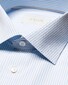 Eton Bengal Stripe Organic Supima Cotton Elevated Poplin Shirt Light Blue