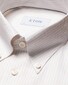 Eton Bengal Stripe Signature Oxford Basketweave Texture Overhemd Beige