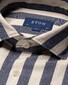 Eton Bengal Striped Casual Twill Matt Buttons Shirt Dark Evening Blue