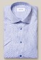 Eton Blue Micro Checks Signature Twill Shirt Mid Blue