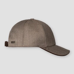 Eton Brushed Wool Reda Weave Cap Donker Grijs