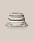 Eton Bucket Hat 3D Fantasy Stripe Heavye Piqué Hoedje Wit-Blauw