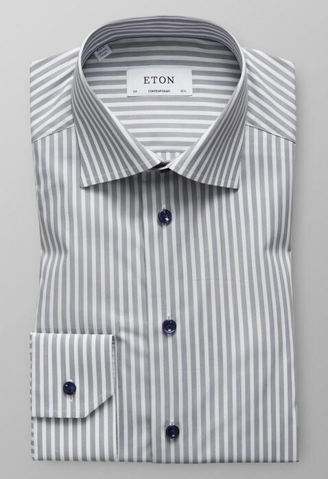 Eton Business Stripe Overhemd Grijs