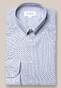 Eton Button Down Bengal Stripe Organic Oxford Cotton Overhemd Blauw