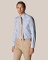 Eton Button Down Bengal Stripe Organic Oxford Cotton Shirt Blue