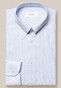 Eton Button Down Bengal Stripe Organic Oxford Cotton Shirt Light Blue