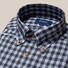 Eton Button Down Duo Color New Gingham Check Design Overhemd Blauw