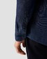 Eton Button Down Garment Washed Denim Shirt Navy