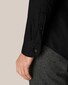 Eton Button Down Herringbone Lightweight Flannel Shirt Black
