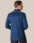 Eton Button Down Herringbone Lightweight Flannel Shirt Dark Evening Blue
