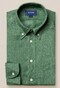 Eton Button Down Linen Shirt Dark Green Melange