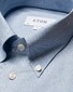Eton Button Down Micro Dot Melangé Oxford Overhemd Licht Blauw