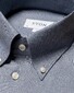 Eton Button Down Micro Dot Melangé Oxford Shirt Navy