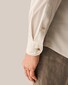 Eton Button Down Mussola Cotton Modal Horn Effect Buttons Overhemd Licht Bruin