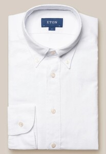 Eton Button Down Royal Oxford Overhemd Wit