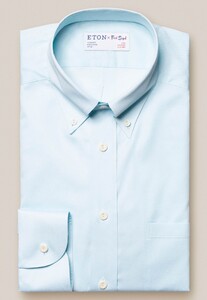 Eton Button Down Signature Twill Shirt Light Blue