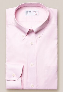 Eton Button Down Signature Twill Shirt Pink