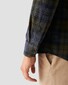 Eton Button Down Soft Flannel Check Organic Cotton Shirt Navy-Green