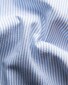 Eton Button Down Soft Royal Oxford Classic Stripe Chest Pocket Overhemd Licht Blauw