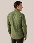 Eton Button Down Uni Flanel Organic Cotton Overhemd Donker Groen