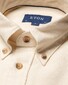 Eton Button Down Uni Flanel Organic Cotton Overhemd Off White