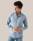 Eton Button Down Uni Flannel Organic Cotton Shirt Blue