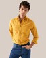 Eton Button Down Uni Flannel Organic Cotton Shirt Yellow