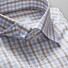 Eton Button Under Checked Poplin Overhemd Diep Bruin