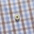 Eton Button Under Checked Poplin Overhemd Diep Bruin