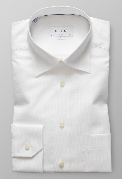 Eton Button Under Collar Overhemd Wit