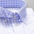 Eton Button Under Gingham Check Overhemd Pastel Blauw