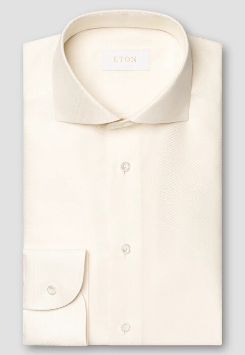 Eton Canclini Luxury Ultra Soft Cotton Cashmere Silk Shirt White