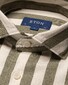 Eton Casual Twill Matt Buttons Wide Stripe Overhemd Donker Groen