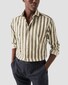 Eton Casual Twill Matt Buttons Wide Stripe Overhemd Donker Groen