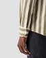 Eton Casual Twill Matt Buttons Wide Stripe Shirt Dark Green