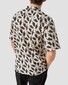 Eton Casual Twill Short Sleeve Black Cat Fantasy Pattern Overhemd Zwart