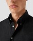 Eton Chambray Denim Cotton Button-Down Overhemd Dark Navy