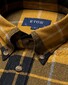Eton Check Flanel Button Down Organic Cotton Overhemd Geel