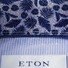 Eton Check Palm Detail Shirt Deep Blue Melange