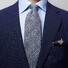 Eton Check Silk Blend Tie Dark Evening Blue