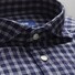 Eton Checked Cotton-Tencel Overhemd Dark Navy